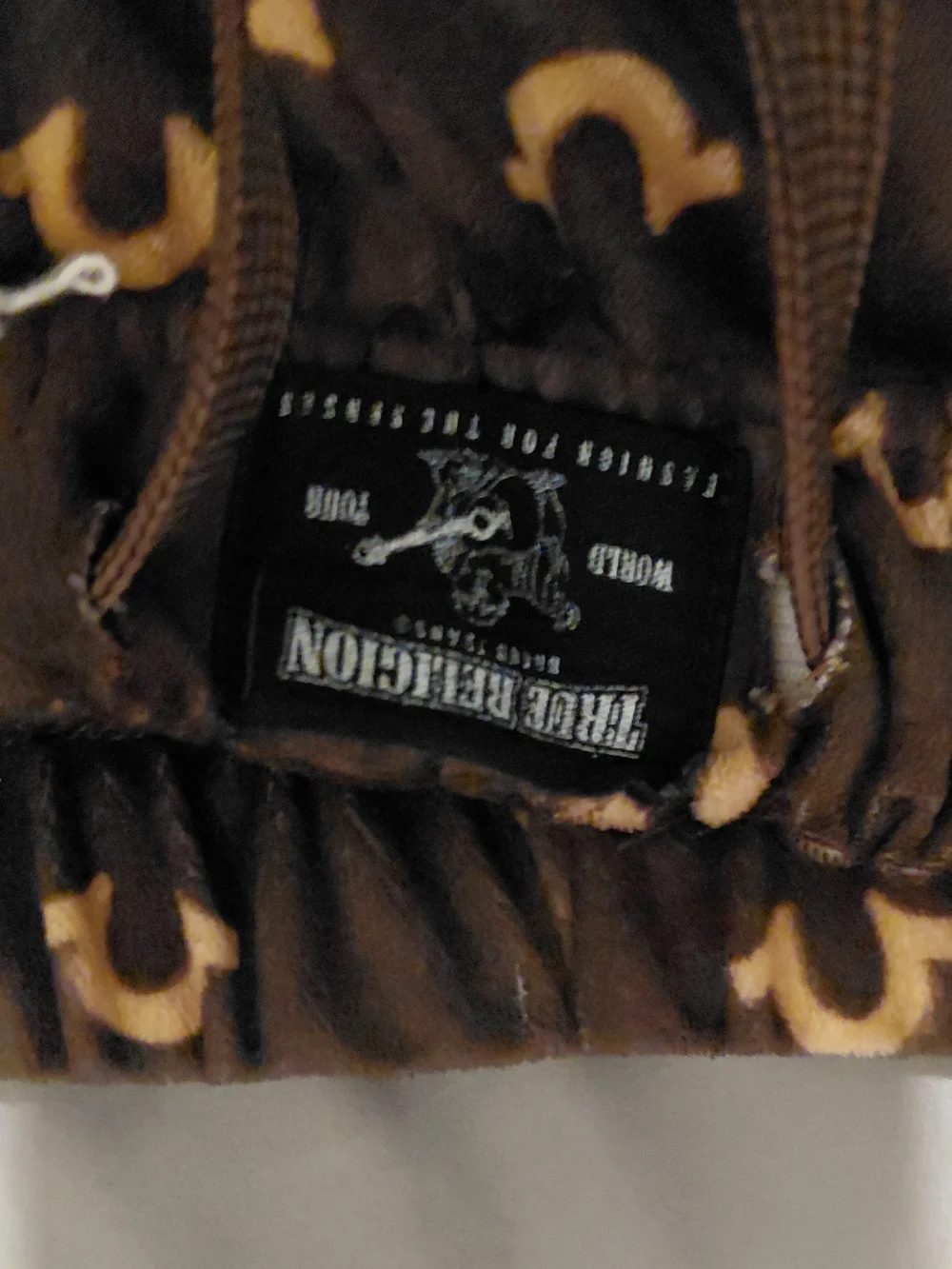 True Religion Brown Logo-Print Jogger Pants
